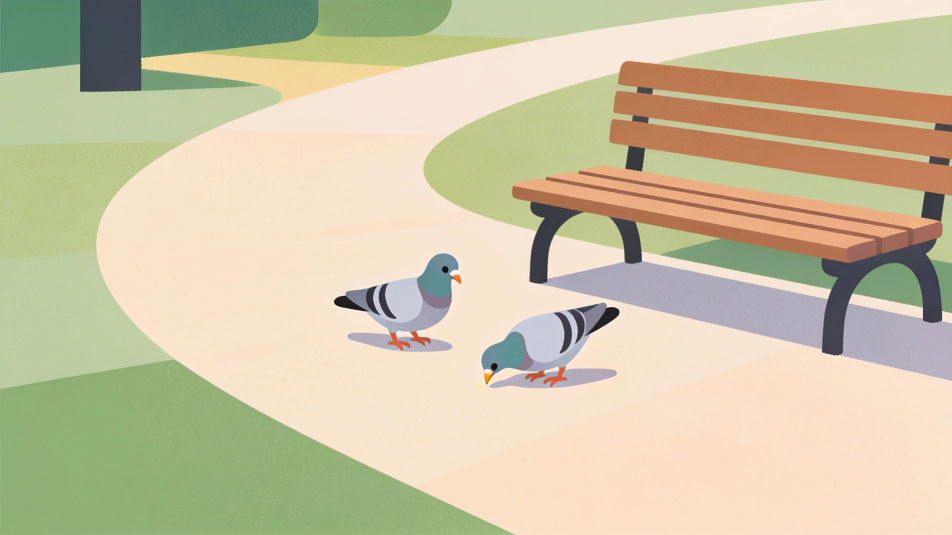 Flat park doodle
