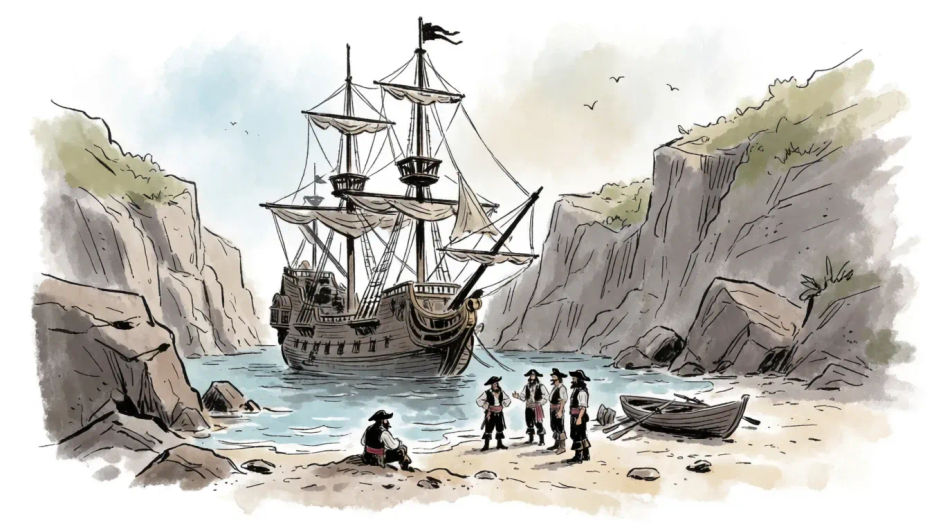 Anchored in a hidden cove