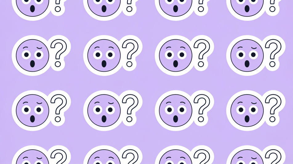 Confused sticker sheet