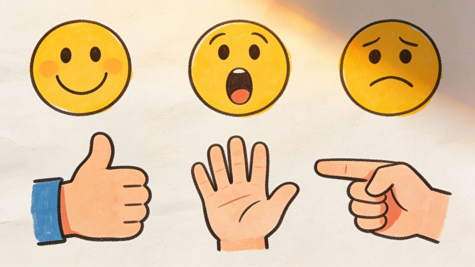 Hand-drawn reaction set