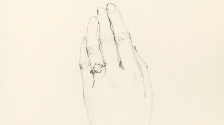 Ring on a hand