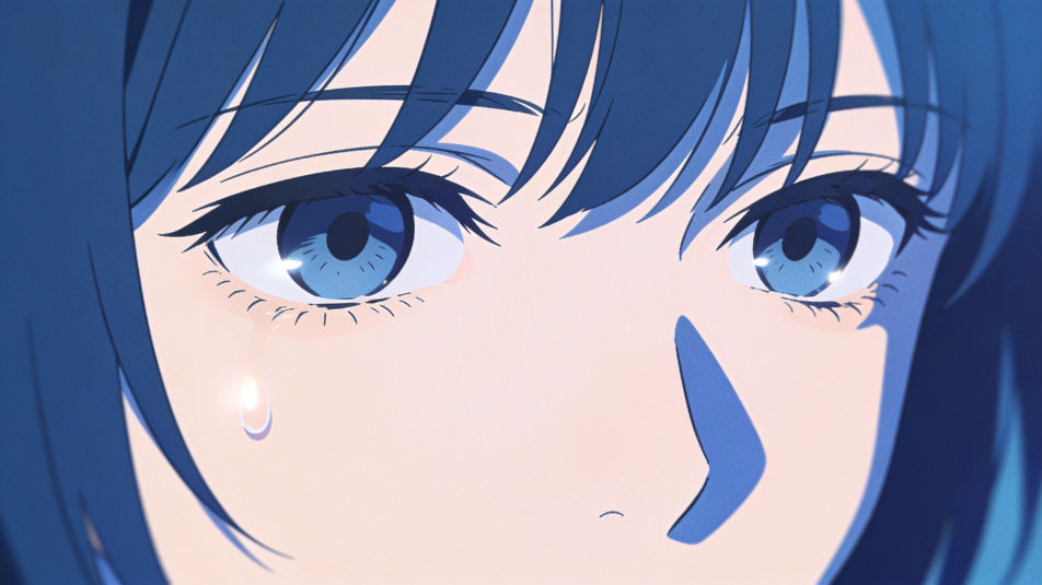 Tearful face crop