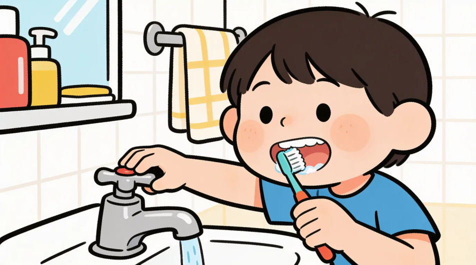Save water drawing for kids