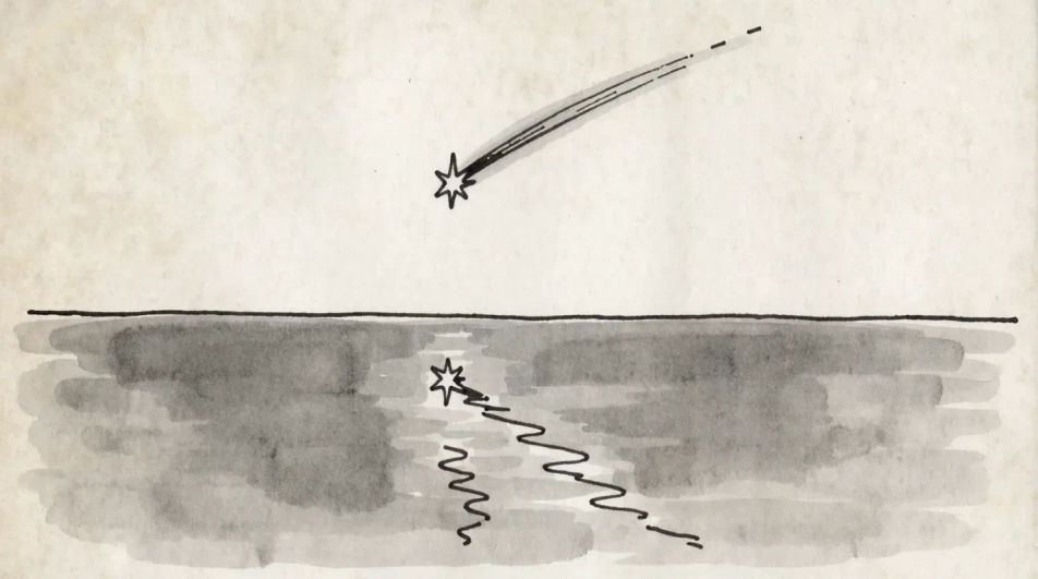 Trail over the sea