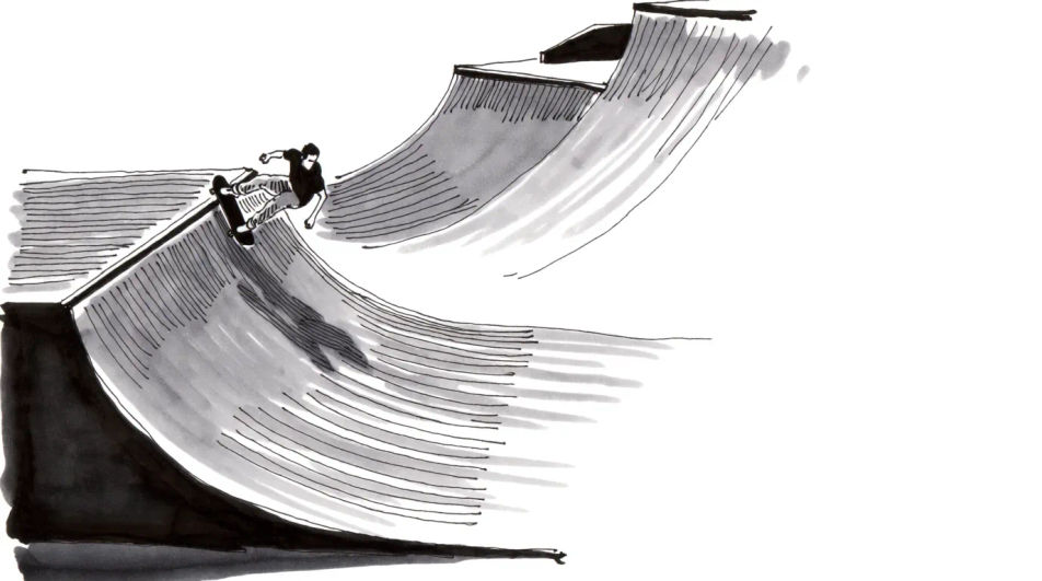 Skate park ramp line