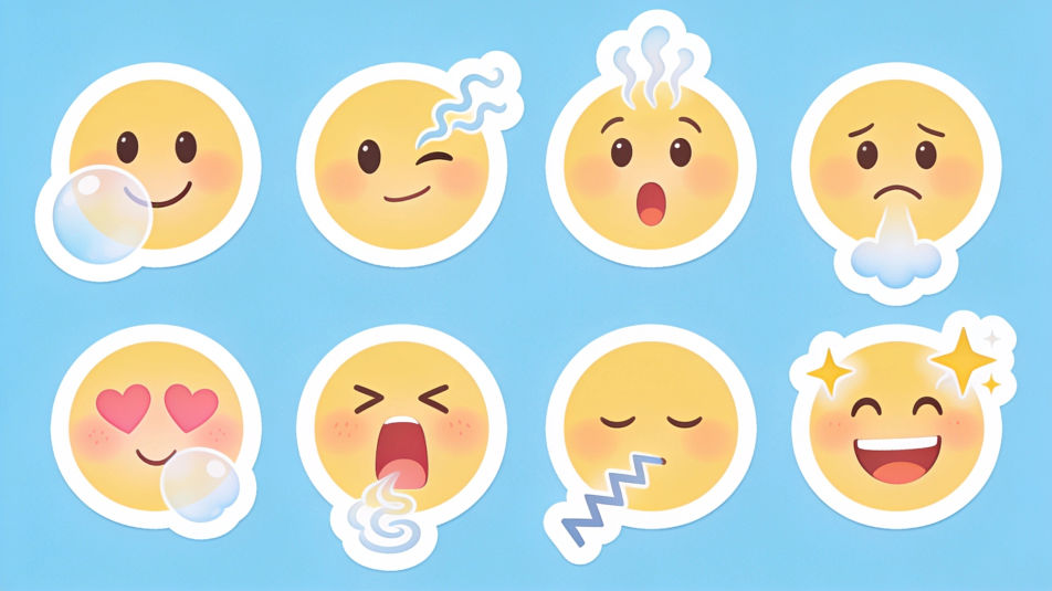 Exhale sticker sheet