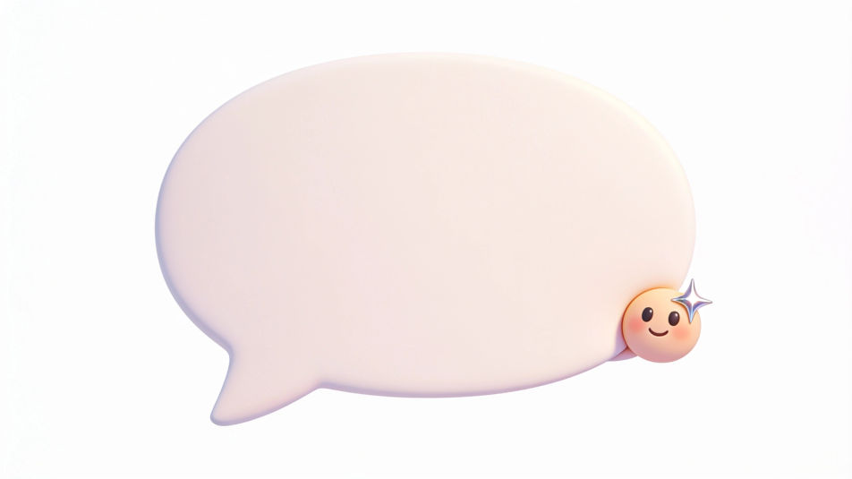 Sparkle beside a speech bubble