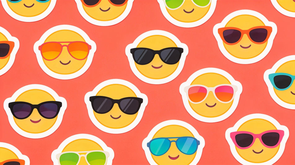 Sticker sheet of shades