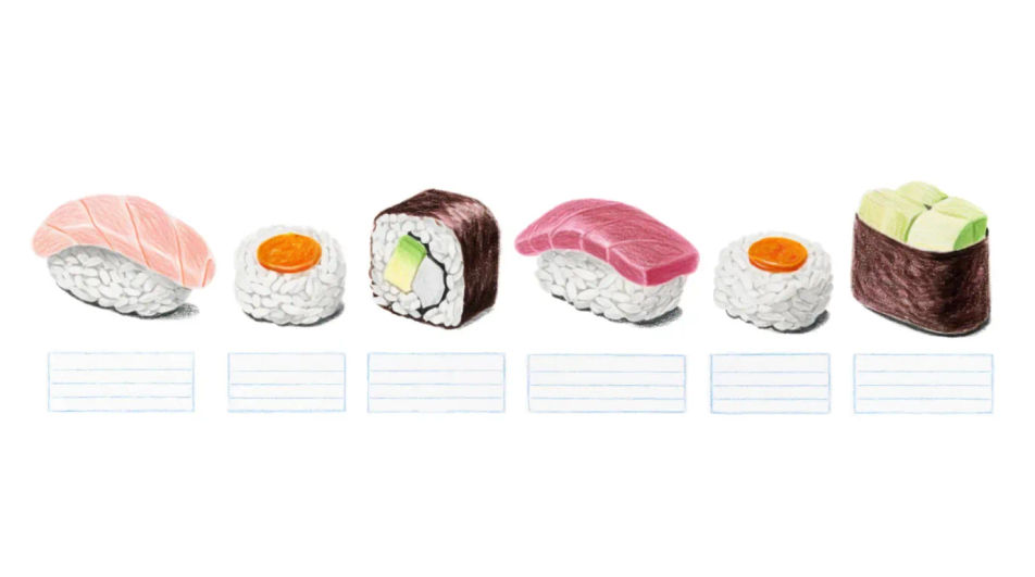 Menu line-up with labels