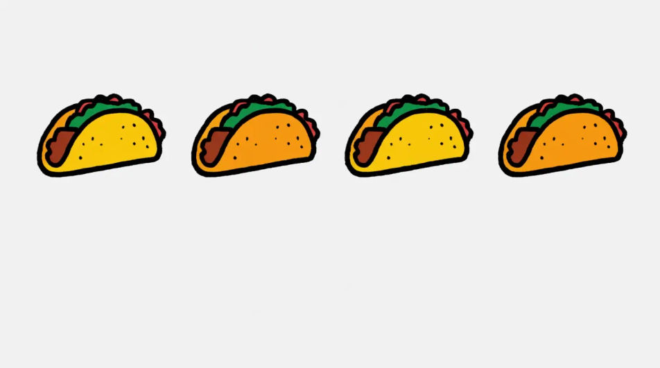 Taco menu board layout