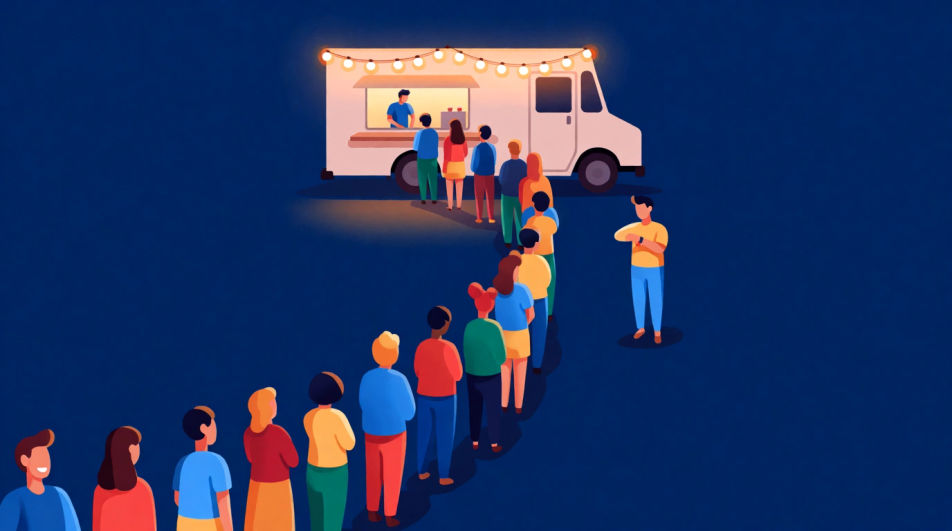 Food truck queue