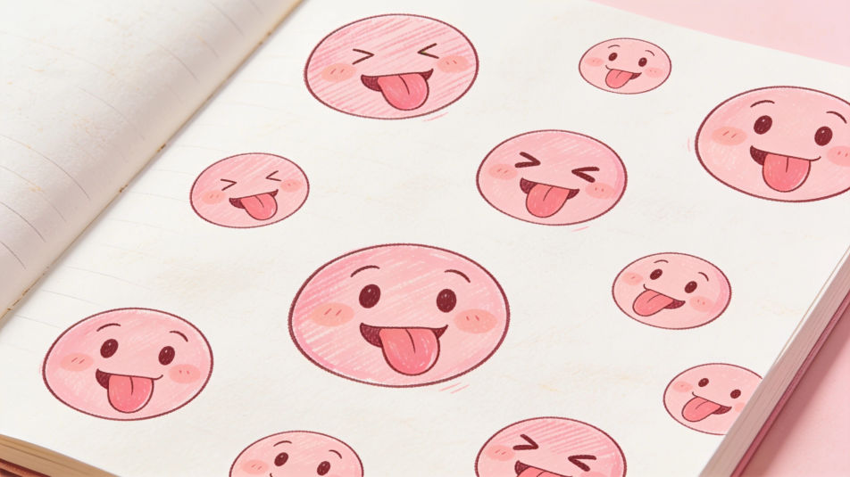 Doodle tongue faces