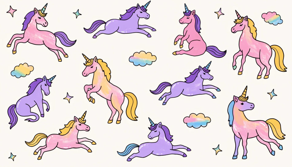 Unicorn sticker sheet
