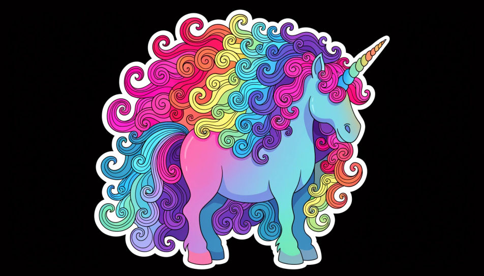Hero unicorn sticker