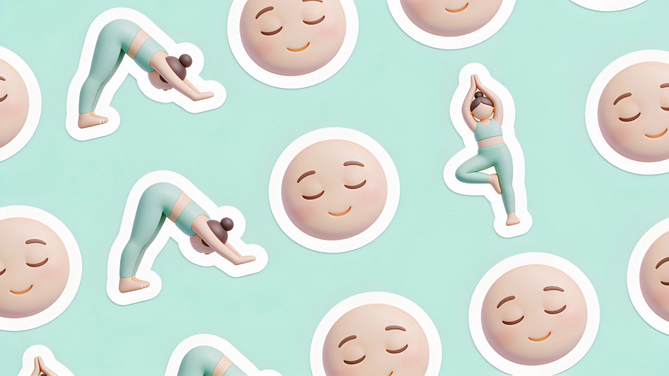 Yoga sticker sheet