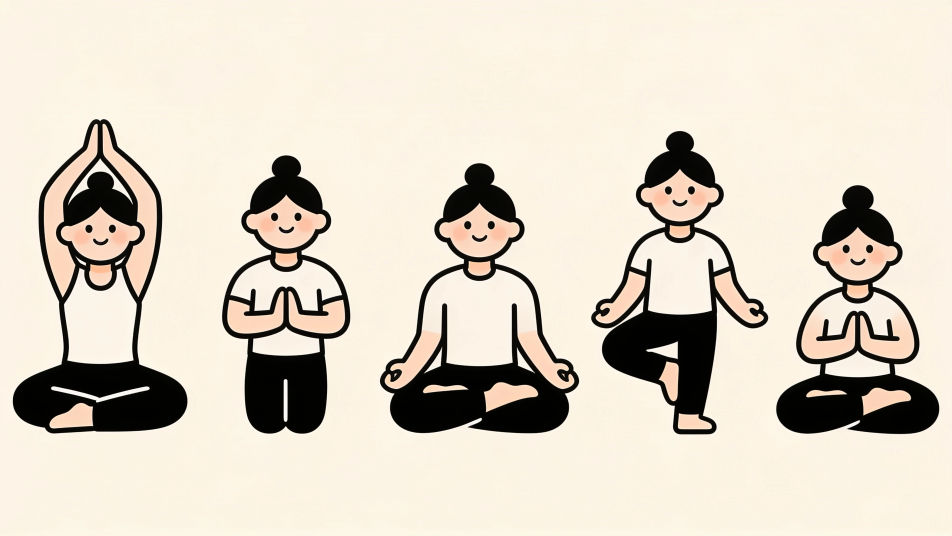 Flat pose row art