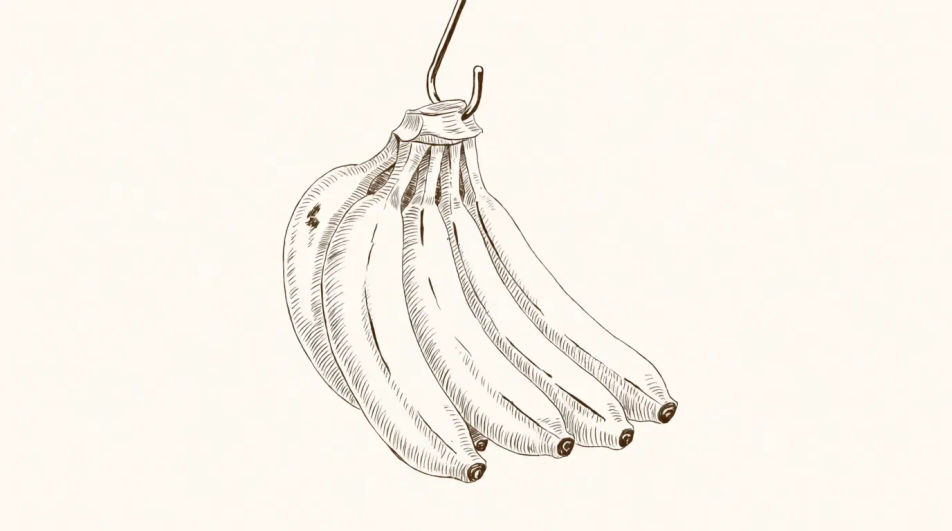 Bunch hanging from a hook
