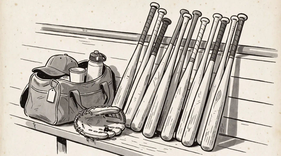 Dugout in ink and wash