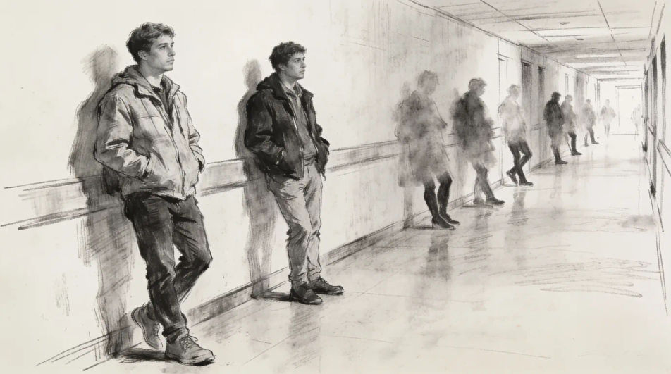 Corridor before the exam