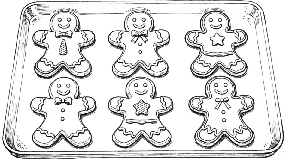 Tray of cookies from above