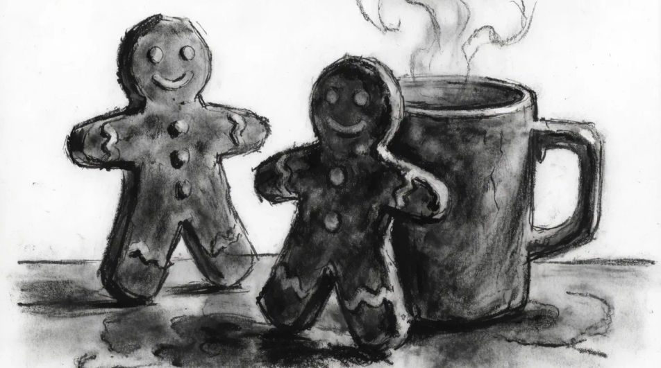 Cookies and cocoa by lamplight