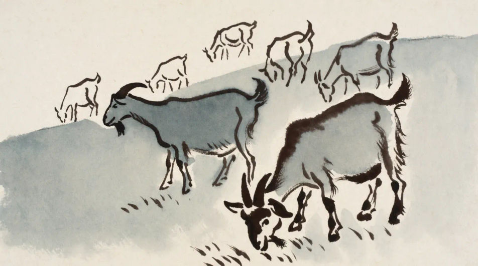 Herd on a hillside