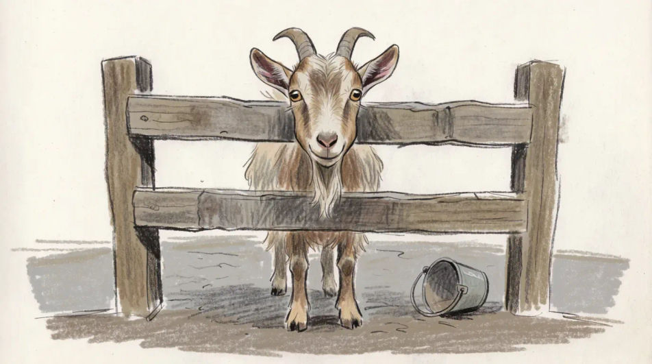 Goat at the fence