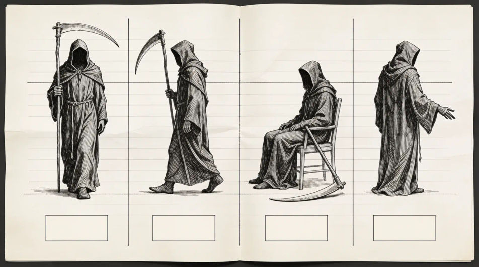 Pose study sheet