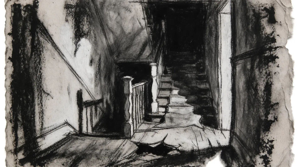 Interior hallway in charcoal