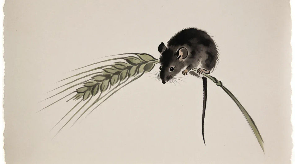 Mouse in a grain field