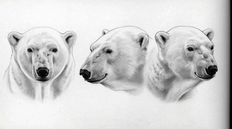Head study from three angles
