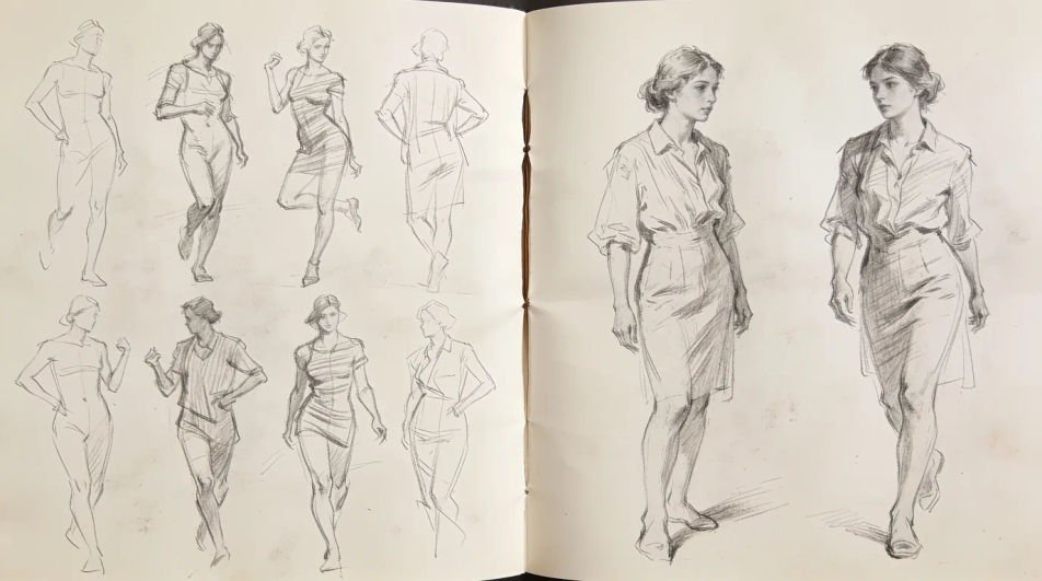 Sketchbook spread