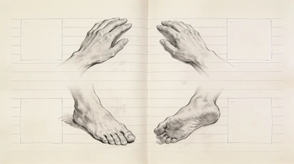 Hands and feet sheet