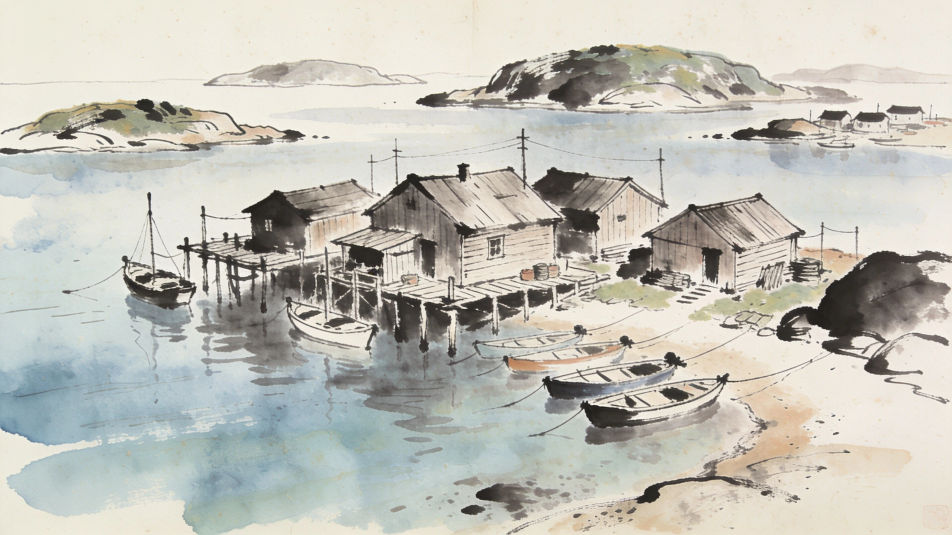 Fishing village on the islands