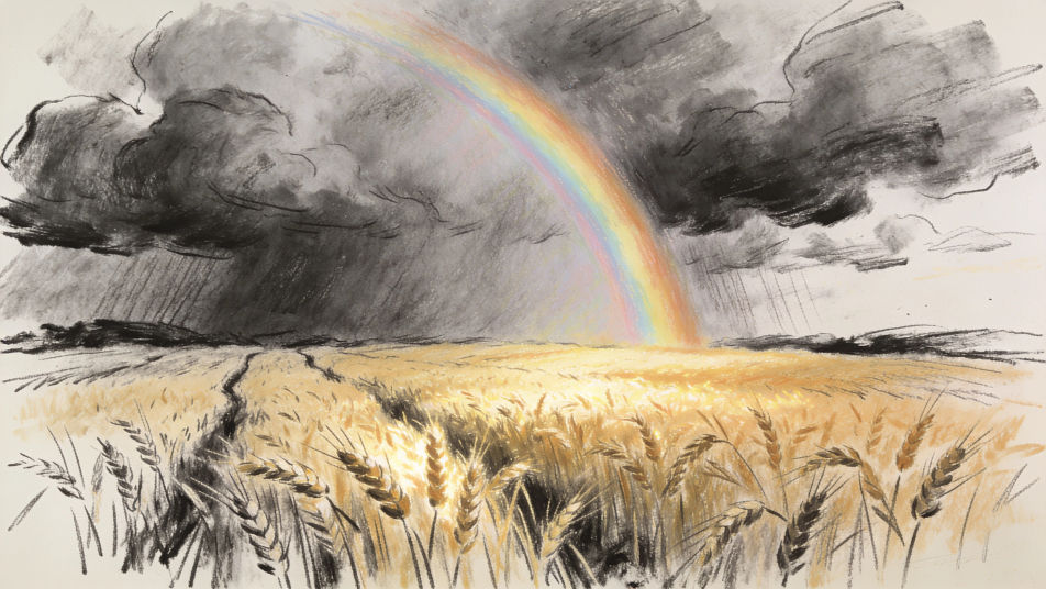 Rainbow after a summer storm