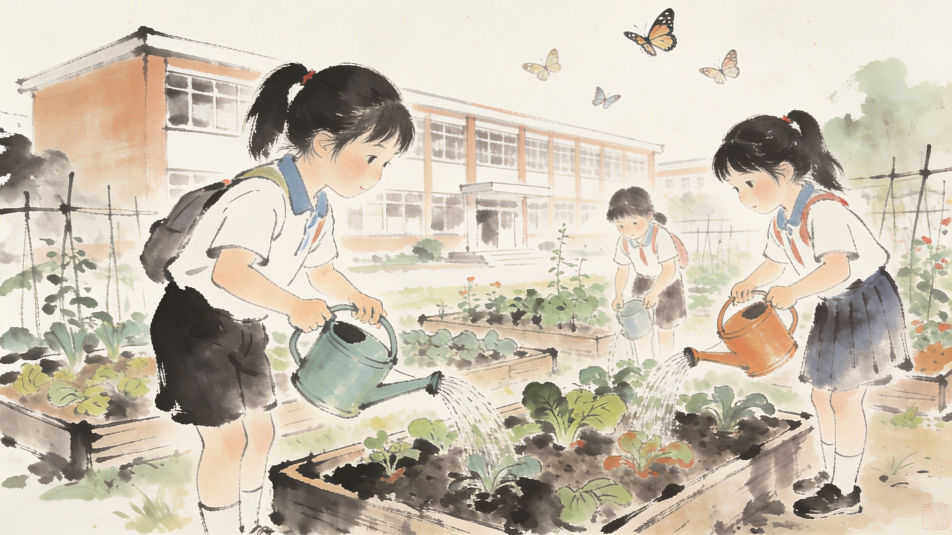 School garden lesson
