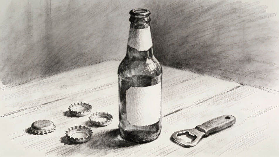 Still life with bottle caps