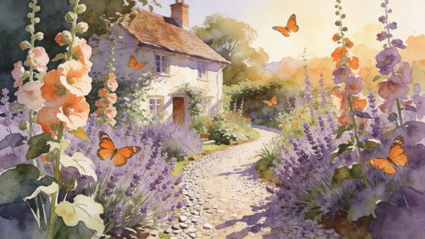 Butterfly garden drawing maker