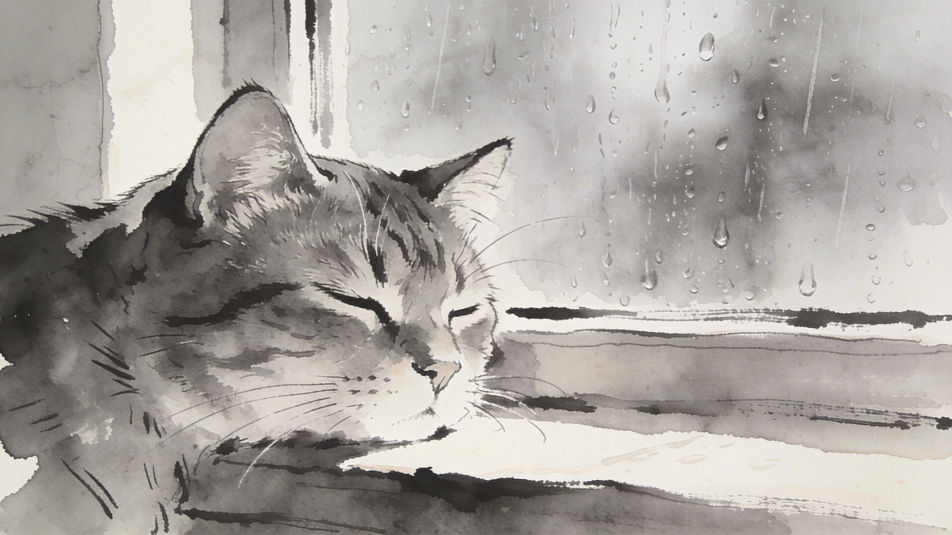 Cat head at a window