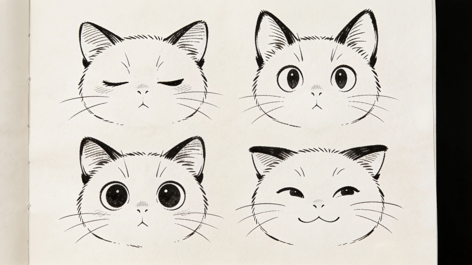 Cat head expressions page