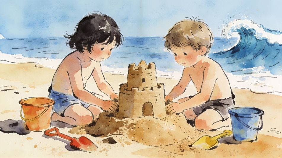 Building a sandcastle