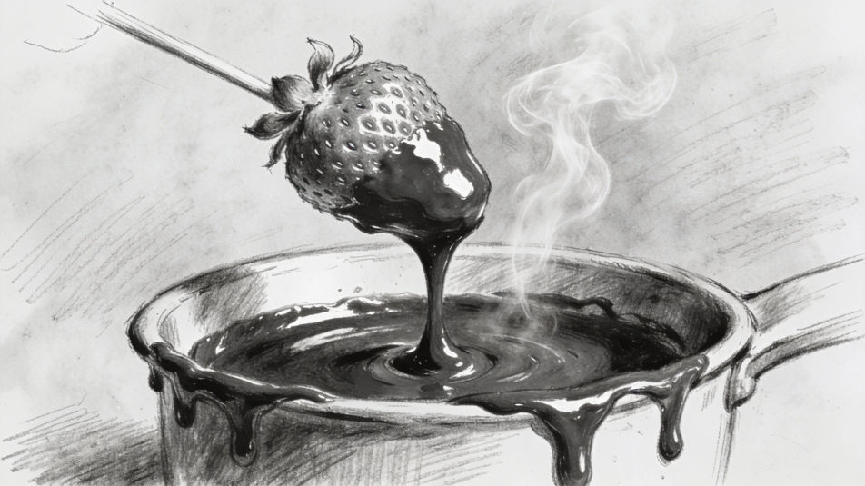 Chocolate fondue table