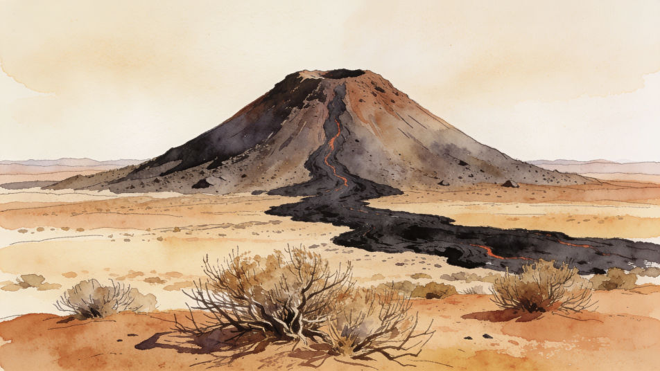 Cinder cone in the desert
