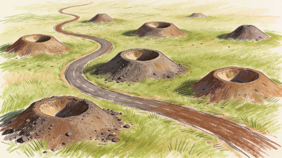 Cinder cone field