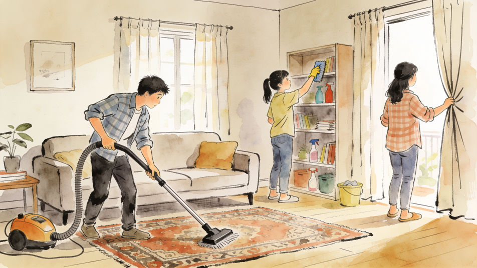 Saturday cleaning day