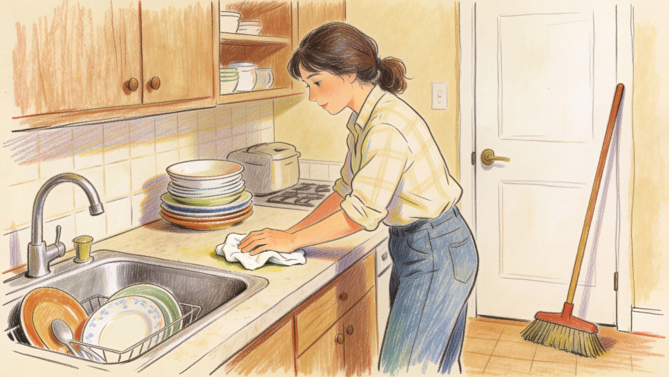 Kitchen after dinner