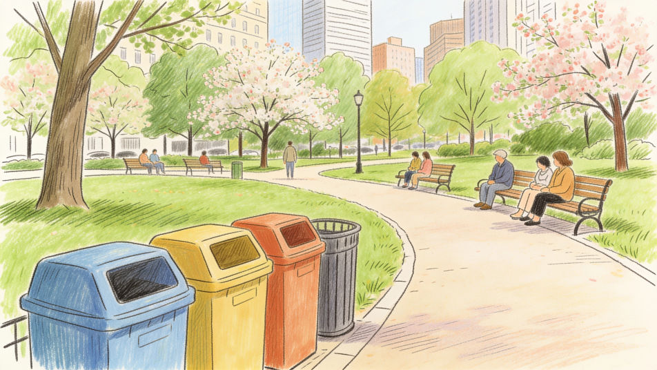 Park with no litter