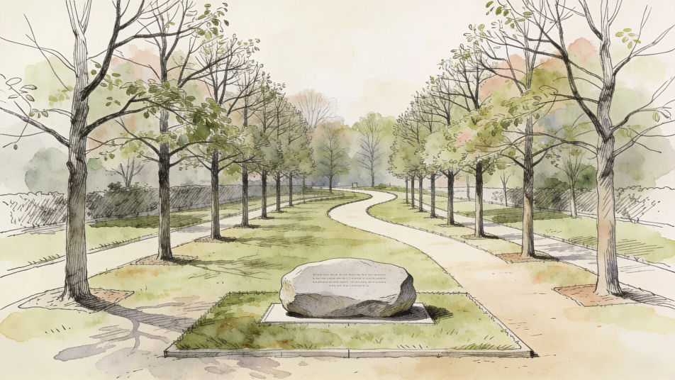 Peace garden memorial