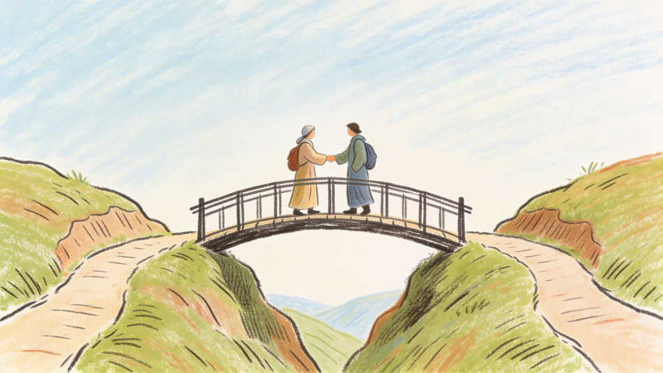 Crossroads of two paths