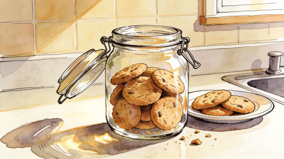 Cookie jar on the counter